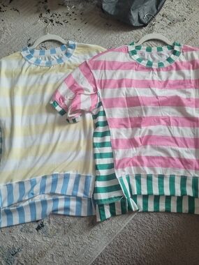 Striped Tops Bundle Pink & Yellow